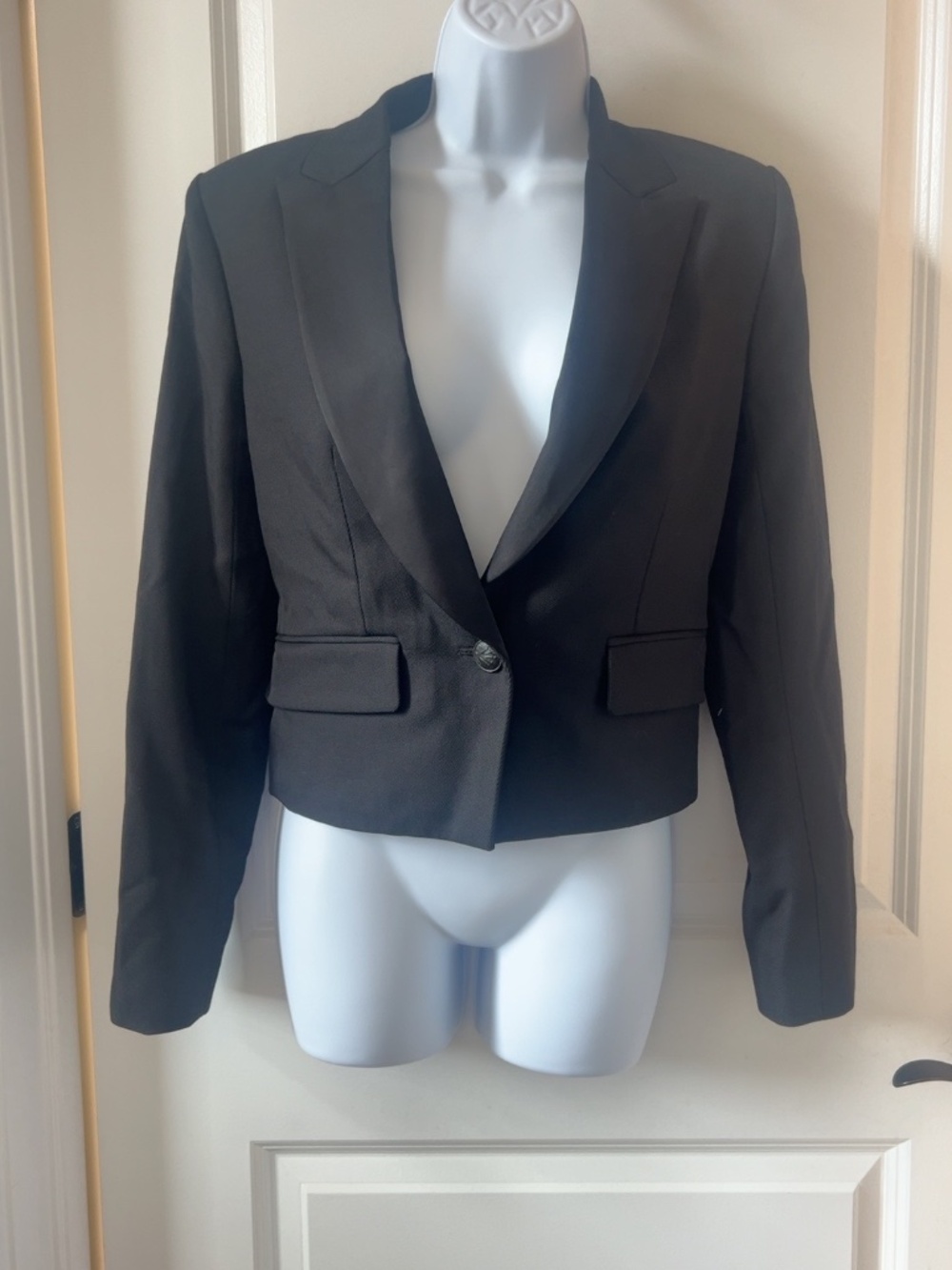 Rag & Bone Black Cropped One Button Blazer Size 2